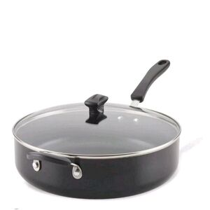 Black Non-Stick Frying Pan with Lid